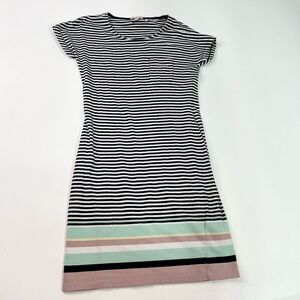 Barbour Harewood shift Dress Womens 6 Striped Short Sleeve Mini clean preppy
